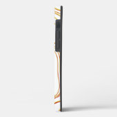 Moderne Gold Bee Monogram Hoesje-Mate iPhone Case (Achterkant / Links)