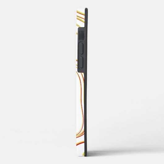 Moderne Gold Bee Monogram Hoesje-Mate iPhone Case (Achterkant / Links)