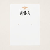 Moderne Gold Bee White Earling-kaart Visitekaartje (Voorkant)