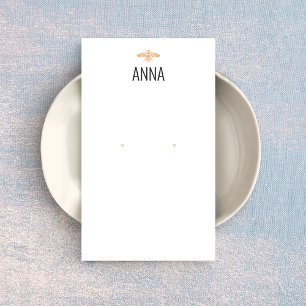 Moderne Gold Bee White Earling-kaart Visitekaartje