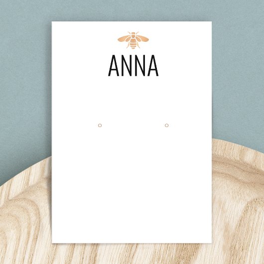 Moderne Gold Bee White Earling-kaart Visitekaartje