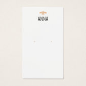 Moderne Gold Bee White Earling-kaart Visitekaartje (Voorkant)