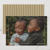 Moderne Gold Bekleding met minimale openingen voor Feestdagenkaart (Voorkant / Achterkant)