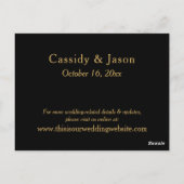 Moderne Gold & Black Accommodations Enclosure Kaar Briefkaart (Achterkant)