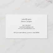 Moderne Gold Black en Silver Striped Designer Visitekaartje (Achterkant)