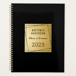 Moderne Gold Black Professional Chic Planner