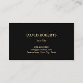 Moderne Gold Boat Rentals Verkoop Onderhoud Zwart Visitekaartje (Achterkant)