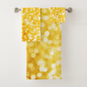 Moderne Gold Bokeh Towel Set Bad Handdoek (Insitu)