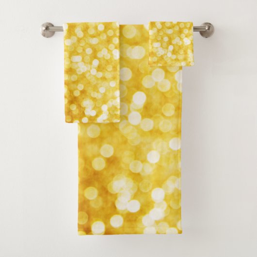 Moderne Gold Bokeh Towel Set Bad Handdoek (Insitu)