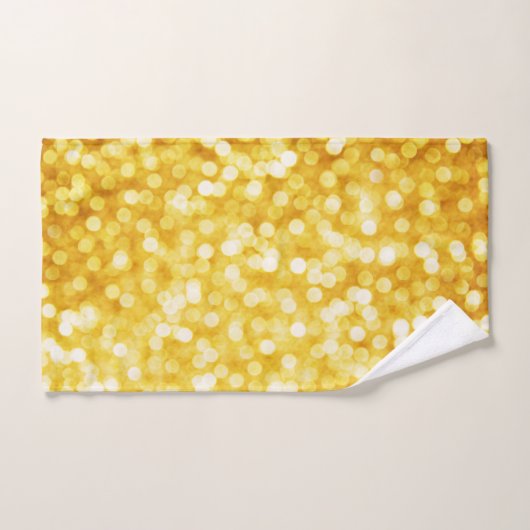 Moderne Gold Bokeh Towel Set Bad Handdoek (Handdoek)