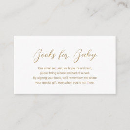 Moderne Gold Books voor eenvoudig Baby Baby shower Informatiekaartje