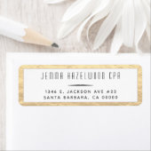 Moderne Gold Border Minimalist Black Etiket (Insitu)