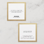 Moderne Gold Border Multipurpose Social Media Vierkante Visitekaartje (Voorkant / Achterkant)