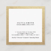 Moderne Gold Border Multipurpose Social Media Vierkante Visitekaartje (Achterkant)