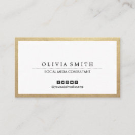 Moderne Gold Border Multipurpose Social Media Visitekaartje
