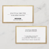 Moderne Gold Border Multipurpose Social Media Visitekaartje (Voorkant / Achterkant)