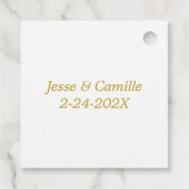 Moderne Gold Botanical Letter I - Aangepast Bedankjes Labels (Achterkant)