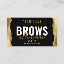 Moderne Gold Brows Aftercare Card
