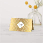 Moderne Gold Brush Stroke Place Kaarten Plaatskaartje (Achterkant)