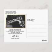 Moderne Gold Brush Stroke Wedding Bedankt | FOTO Briefkaart (Achterkant)