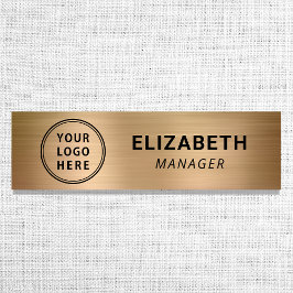 Moderne Gold Business-Logo Naamplaatje