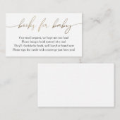 Moderne Gold Calligraphy Books for Baby Request Informatiekaartje (Voorkant / Achterkant)