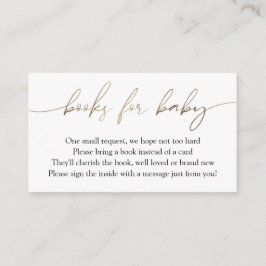Moderne Gold Calligraphy Books for Baby Request Informatiekaartje