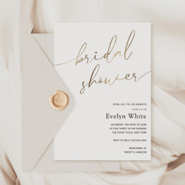 Moderne Gold Calligraphy Simple Vrijgezellenfeest Kaart