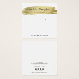 Moderne Gold Chic-Oorlogsweergave Vierkante Visitekaartjes