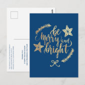 Moderne Gold Client Appreciation Holiday Briefkaart (Voorkant / Achterkant)