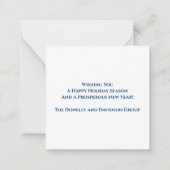 Moderne Gold Client Appreciation Holiday Cadeau Notitiekaartje (Achterkant)