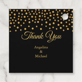 Moderne Gold Confetti Hartelijk dank Bedankjes Labels