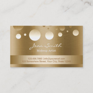 Moderne Gold Confetti Stippen Makeup Artist Visitekaartje