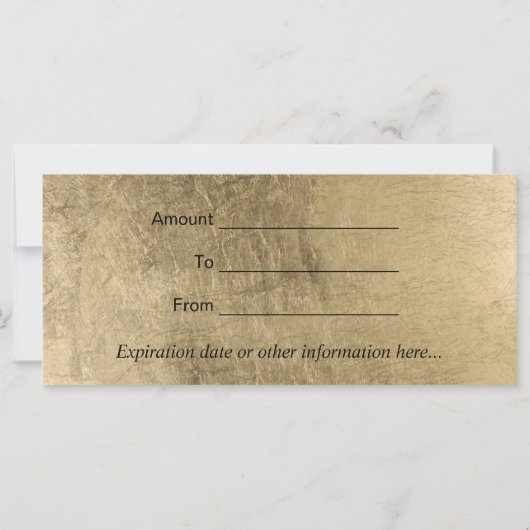 Moderne Gold Drip Lips Salon Cadeaubonnen (Achterkant)