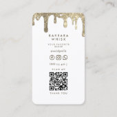 Moderne Gold Drip Whisk Bakery Pastry Caterer Visitekaartje (Achterkant)