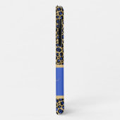 Moderne Gold- en Royal Leopard-printer op maat  Case-Mate iPhone Case (Achterkant/links)