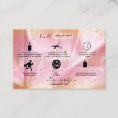 Moderne Gold- en roze Glitter-kaarszorg Visitekaartje (Voorkant)