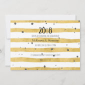 Moderne Gold- en zwarte klasse van foto-uitvinding Kaart (Achterkant)