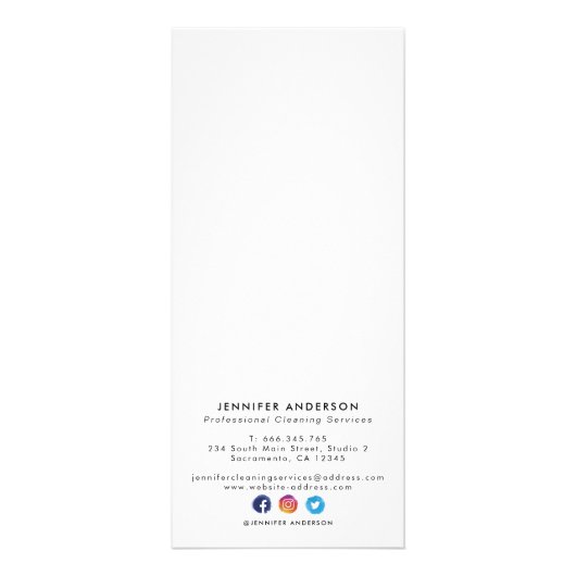 Moderne Gold- en zwarte reinigingsservices Reclamekaart (Achterkant)