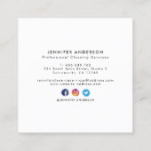 Moderne Gold- en zwarte reinigingsservices Vierkante Visitekaartje (Achterkant)