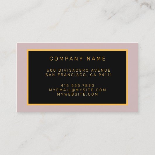 Moderne Gold Event Voeg Jouw tekst toe Visitekaartje (Achterkant)