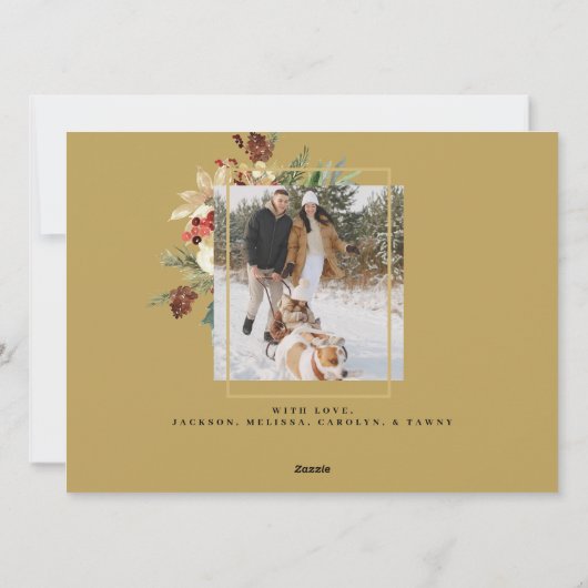 Moderne Gold Faith Hope Love 2 Feestdagenkaart (Achterkant)