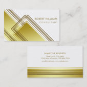 Moderne Gold Faux Geometric Professional Glitter Visitekaartje (Voorkant / Achterkant)