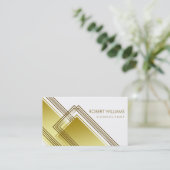 Moderne Gold Faux Geometric Professional Glitter Visitekaartje (Staand voorkant)