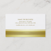 Moderne Gold Faux Geometric Professional Glitter Visitekaartje (Achterkant)