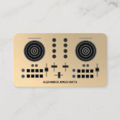 Moderne Gold Faux-schijf Jockey Visitekaartje (Voorkant)