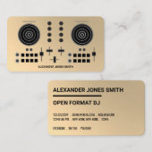 Moderne Gold Faux-schijf Jockey Visitekaartje (Voorkant / Achterkant)