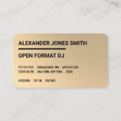 Moderne Gold Faux-schijf Jockey Visitekaartje (Achterkant)