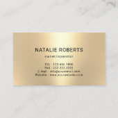 Moderne Gold Floral House Keeping Cleaning Service Visitekaartje (Achterkant)