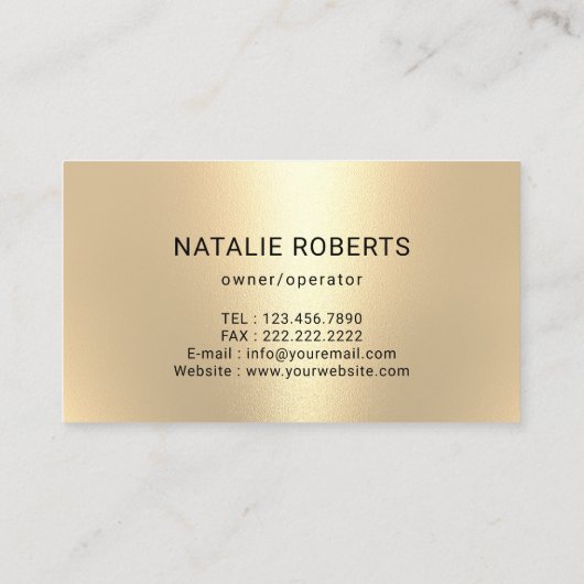 Moderne Gold Floral House Keeping Cleaning Service Visitekaartje (Achterkant)